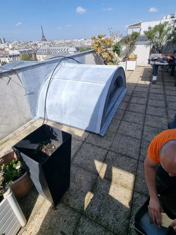 rénovation d'une fenêtre de toiture plate Alfortville
